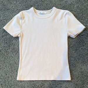 ZARA Cream colored ribbed tee